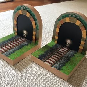 Train tunnel bookends 🚂